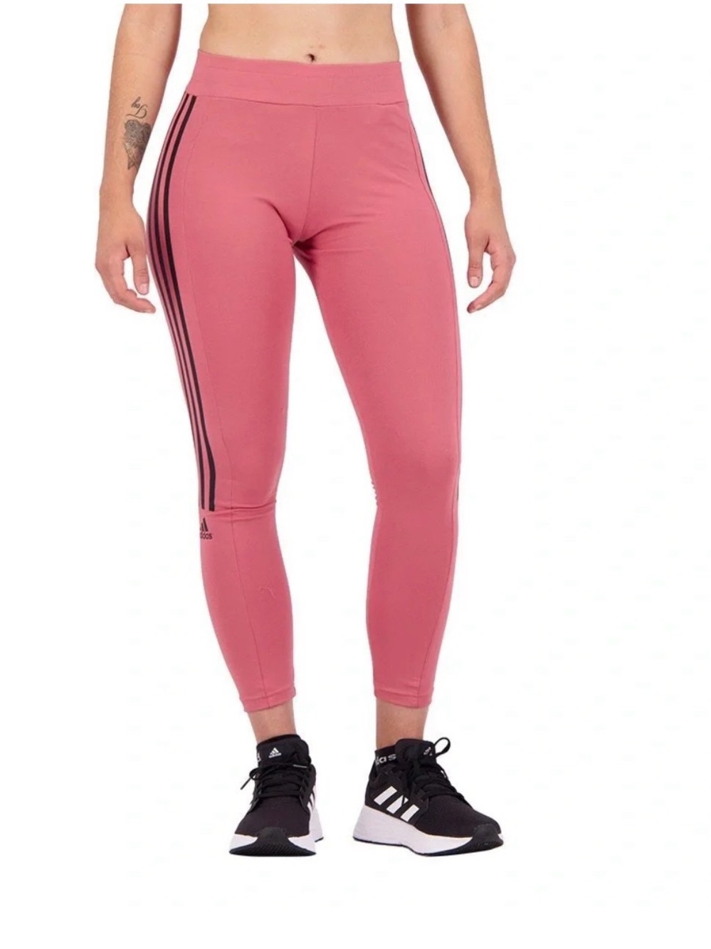 adidas Aeroready Designed To Move Cotton-Touch 7/8 Tights Pink Workout Leggings